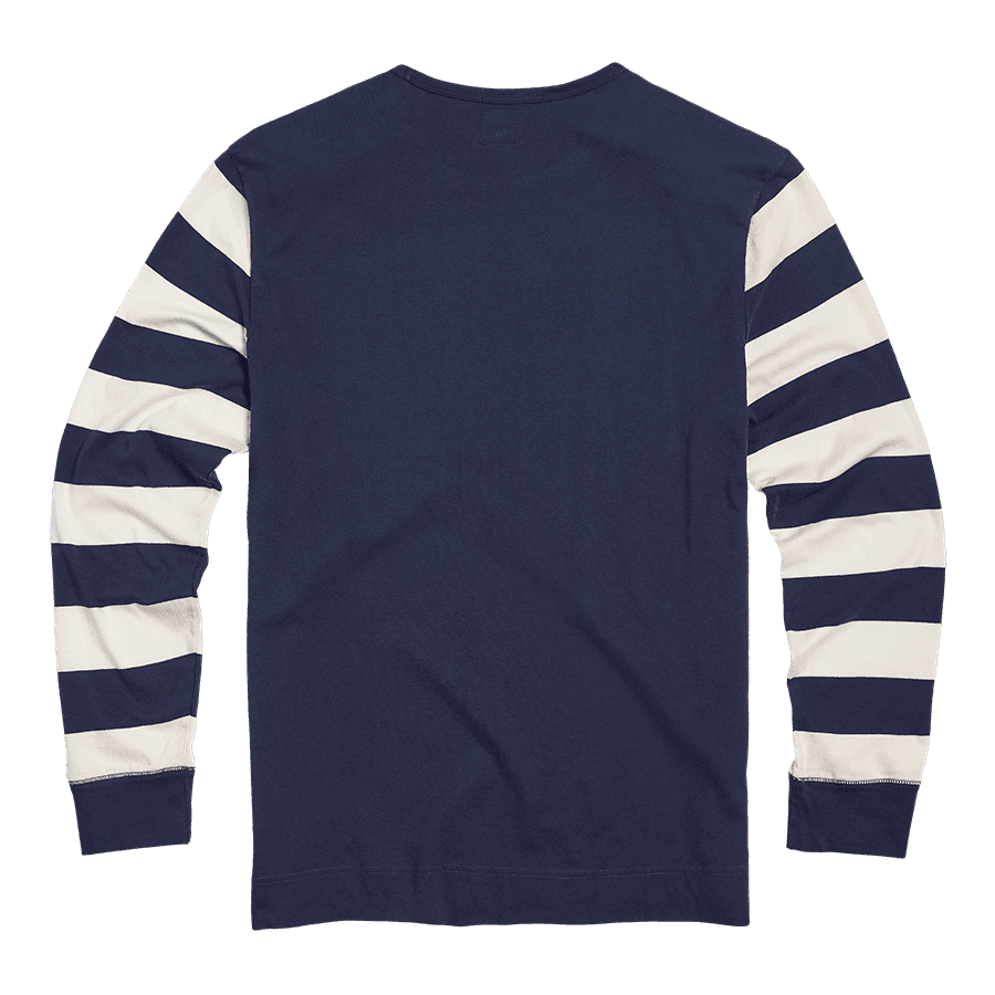 【PARTIMENTO】DOT STRIPE ALL-OVER PRINTED LONG SLEEVE TEE Dot Stripe Long Sleeve Navy